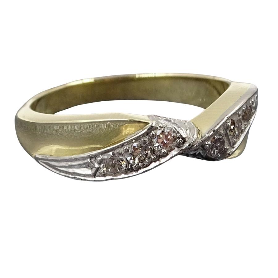 18ct Yellow & White Gold Diamond Ring