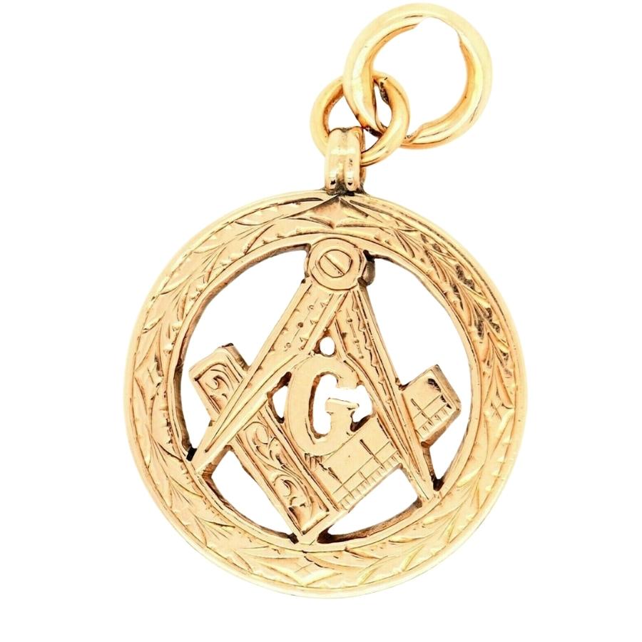 9ct Rose Gold Masonic Lodge Pendant