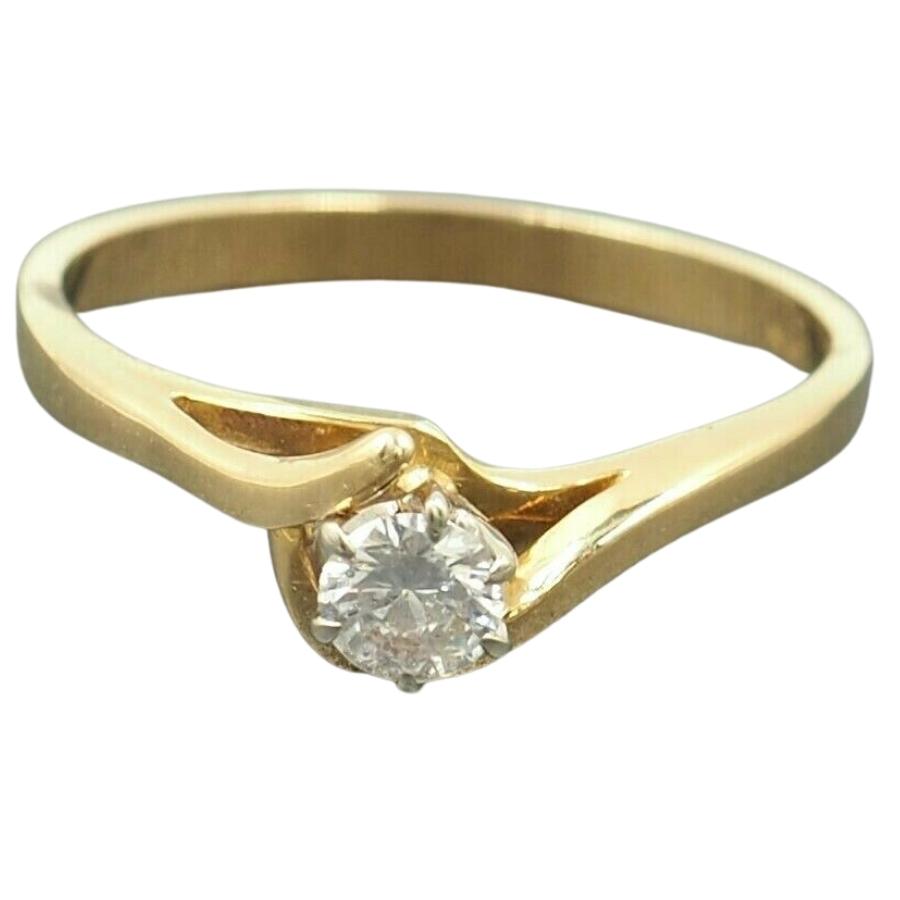 18ct Yellow & White Gold Diamond Ring