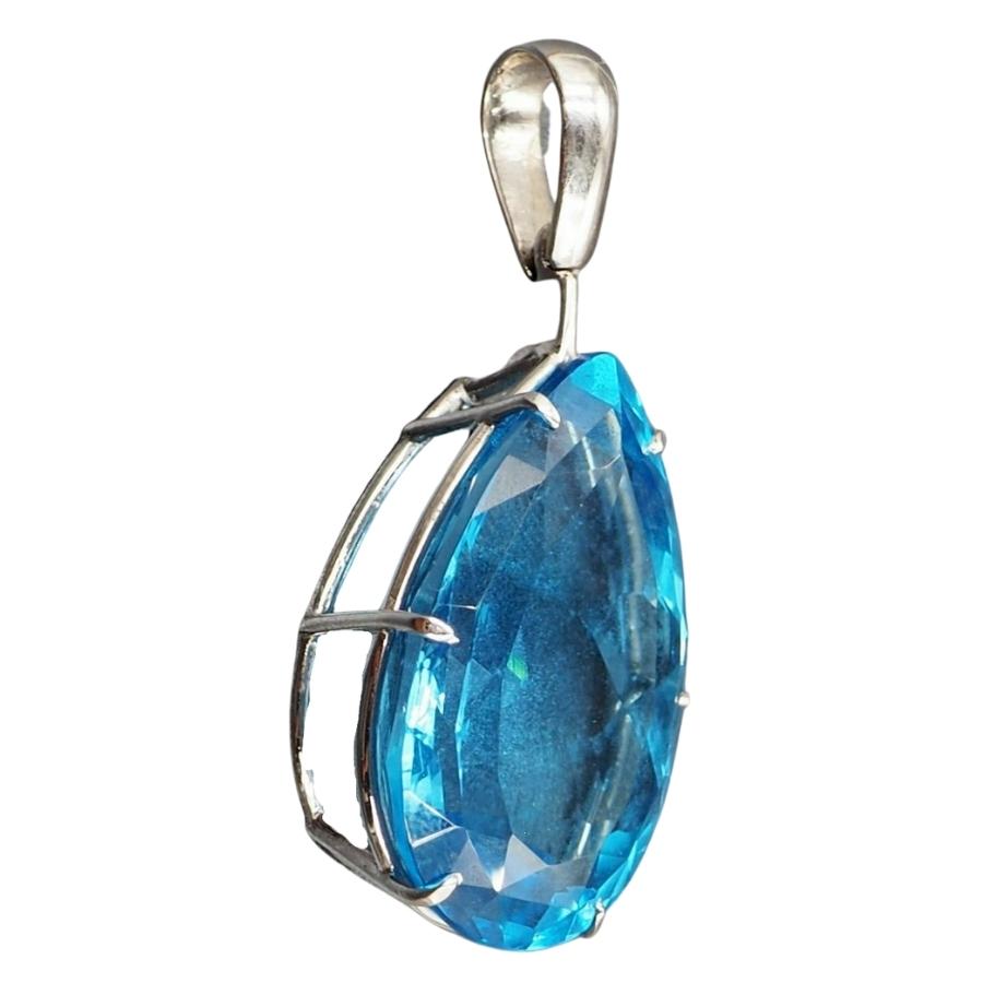 Blue Paste Sterling Silver Pendant