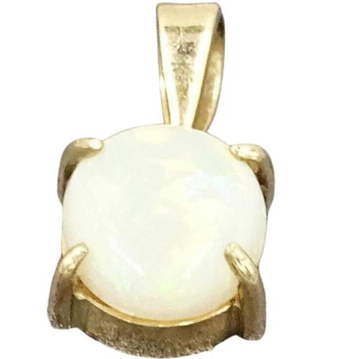 10ct Gold Opal Light Natural Claw Set Pendant